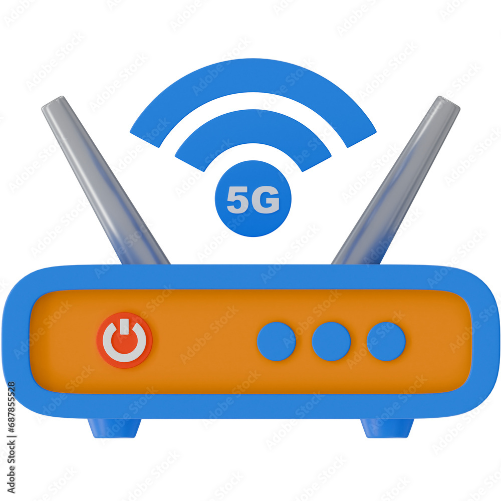 5G Router 3D Icon 5G Router 3D Icon