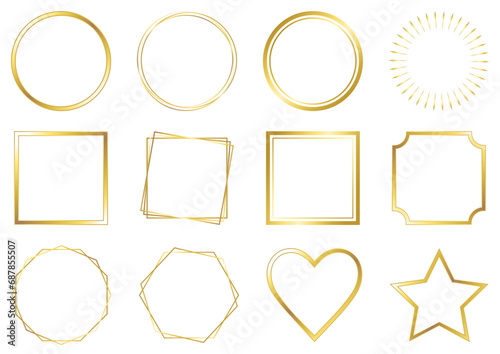 フレーム素材セット_ゴールド