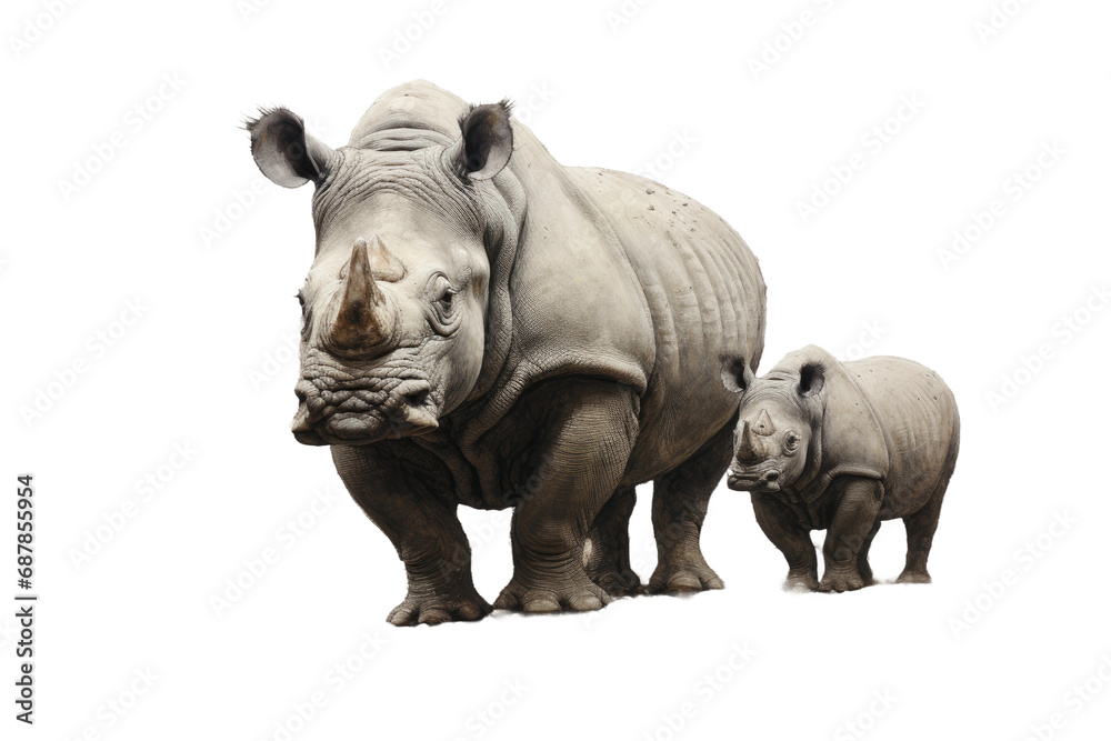 Animal Rare Animal Duo Panda Rhino on a White or Clear Surface PNG Transparent Background Animal Rare Animal Duo Panda Rhino on a White or Clear Surface PNG Transparent Background