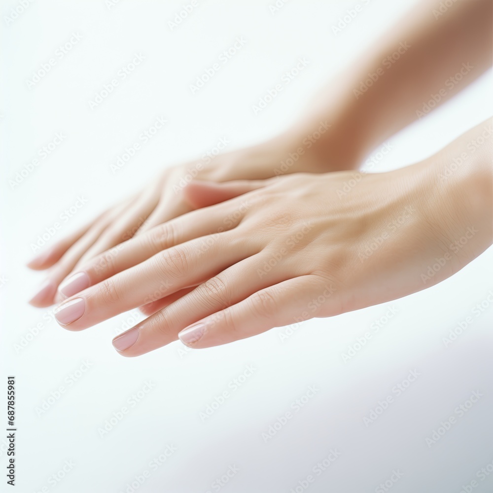Fingers. Nails. Manicure. Woman's hands. Skincare. Spa. Smooth skin. Selfcare. Dermatology. Cosmetics. Moisturizer. Treatment. Healthy glowing women's hands on white background, isolated Fingers. Nails. Manicure. Woman's hands. Skincare. Spa. Smooth skin. Selfcare. Dermatology. Cosmetics. Moisturizer. Treatment. Healthy glowing women's hands on white background, isolated
