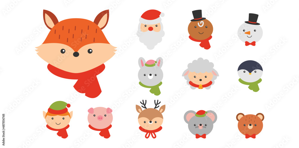 Christmas Characters Vector