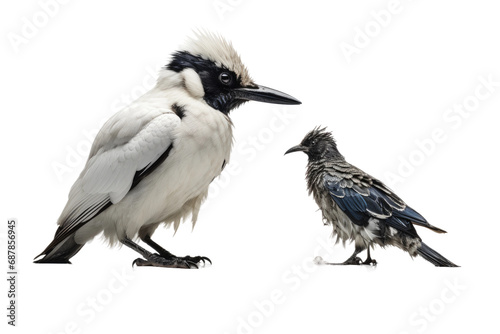 Animal Contrasting Wildlife Pied Kingfisher Polar Bear on a White or Clear Surface PNG Transparent Background