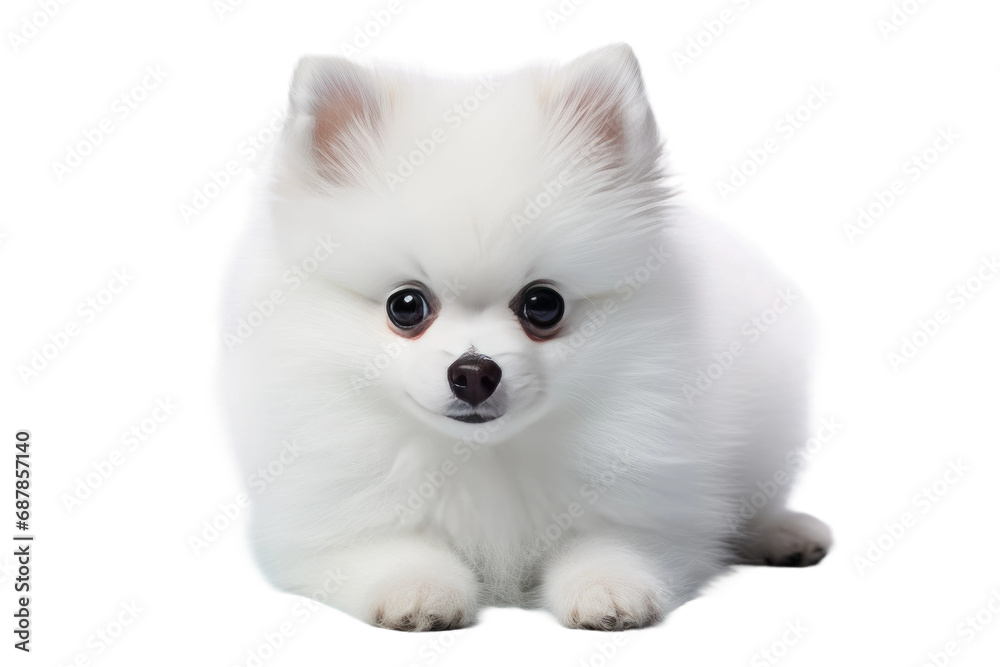 Animal Pomeranian Ensemble Furry and Playful on a White or Clear Surface PNG Transparent Background