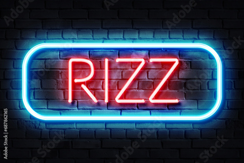Rizz Neon Sign - Word of the year, Rizz is short for 