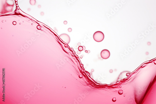 Refresh and Revitalize: Pink Water Bubbles Graphic Element for Cosmetics Advertising