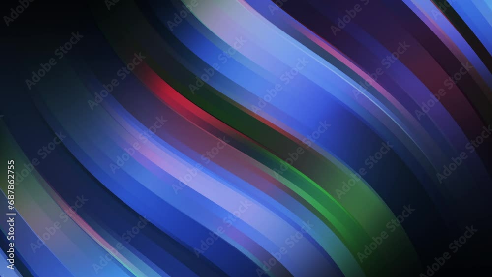 Blue, red and green gradient abstract motion background with curve waves. Seamless loop. 4K footage Blue, red and green gradient abstract motion background with curve waves. Seamless loop. 4K footage