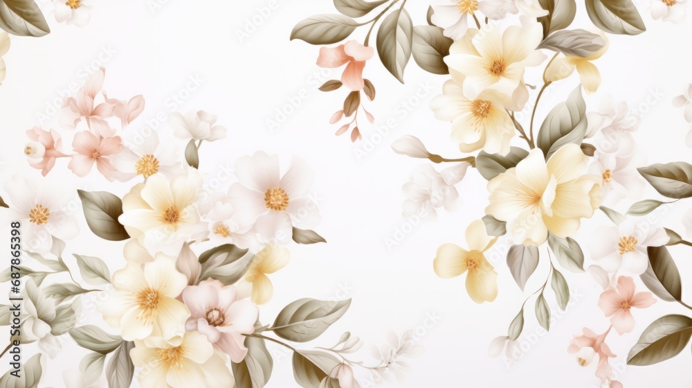 Dainty Abstract flower Bright and cute colors pattern, simple, neutral flowers on white background Seamless pattern of elegant, dainty, neutral watercolor floral for fabric, home decor, and wrapping Dainty Abstract flower Bright and cute colors pattern, simple, neutral flowers on white background Seamless pattern of elegant, dainty, neutral watercolor floral for fabric, home decor, and wrapping
