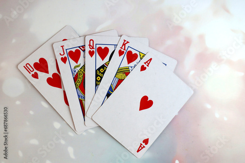 playing cards isolated