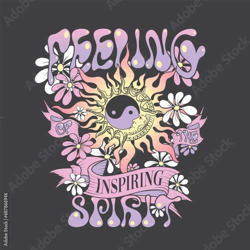 Inspiring groovy mystic floral design