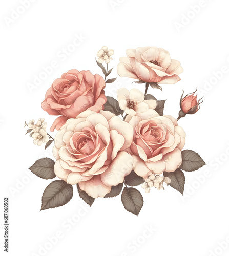 Beautiful flower illustration. Ai generated 