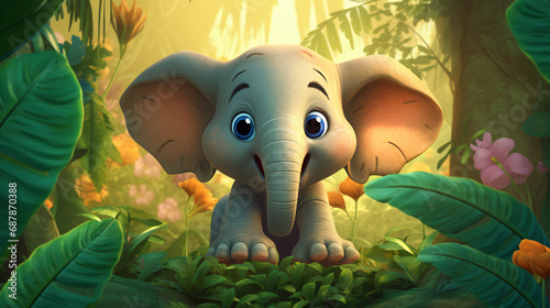 Cute Cartoon Elephant © khan