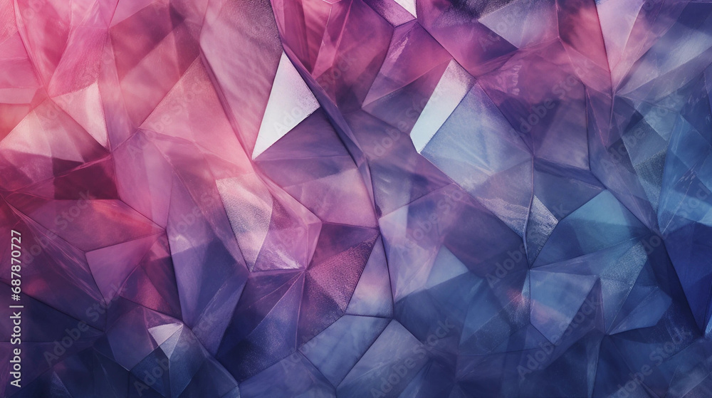 A Pink, Blue and Purple Crystal Formation Backdrop