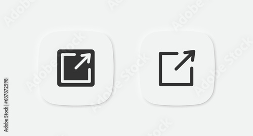 Share icon. Link button sign. Send symbol. Arrow URL icons. Vector isolated sign.