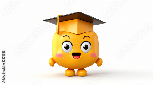 Cute Cartoon Graduation Emoticon Character