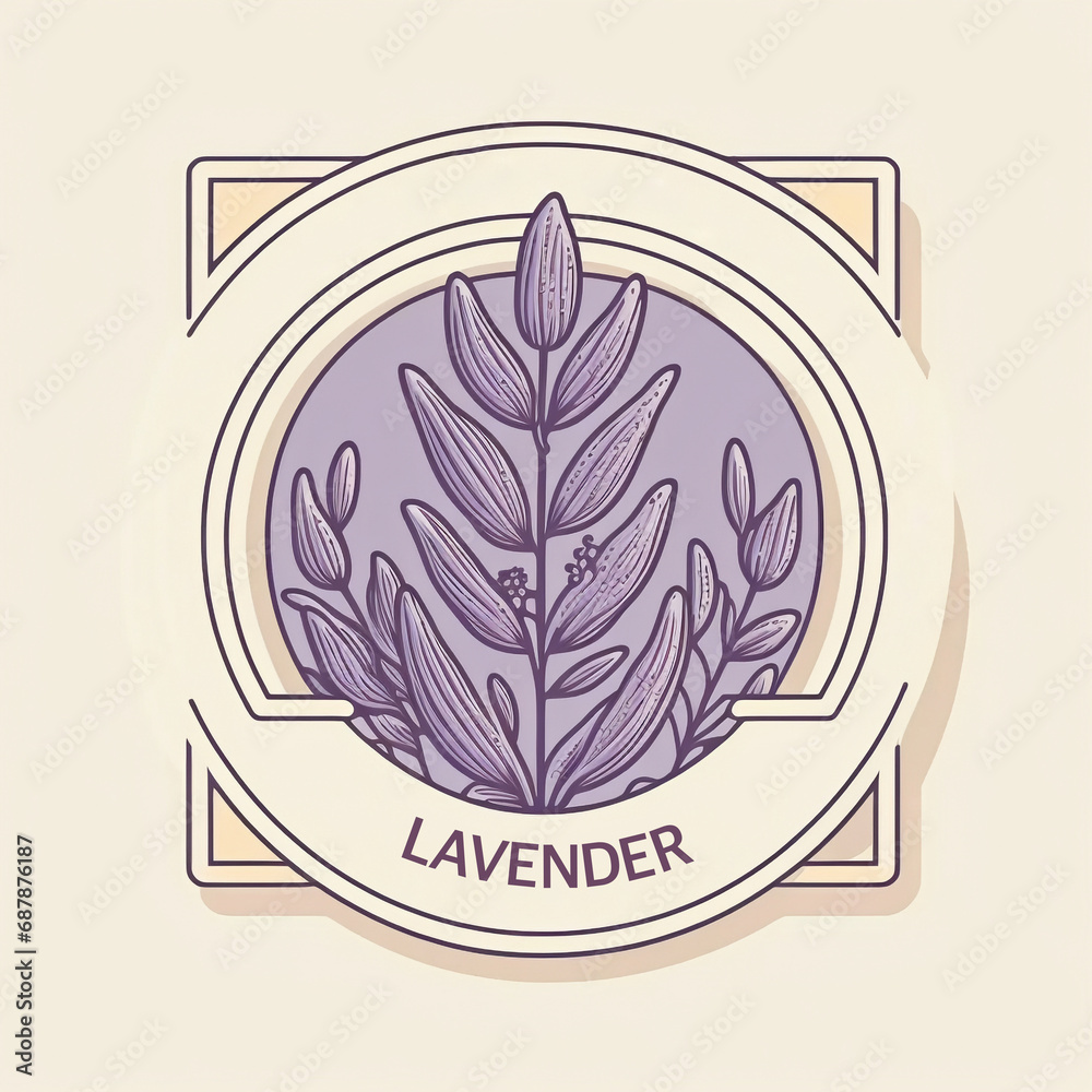 Obraz premium tender watercolor lavender flowers border on transparent background. lavender logo