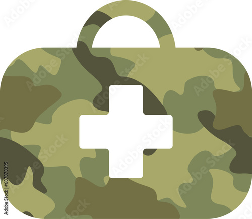 Tactical medical first aid kit for the military. First aid kit. Vector illustration