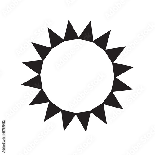 Ornamental circular frame element for related graphic design purpose. 