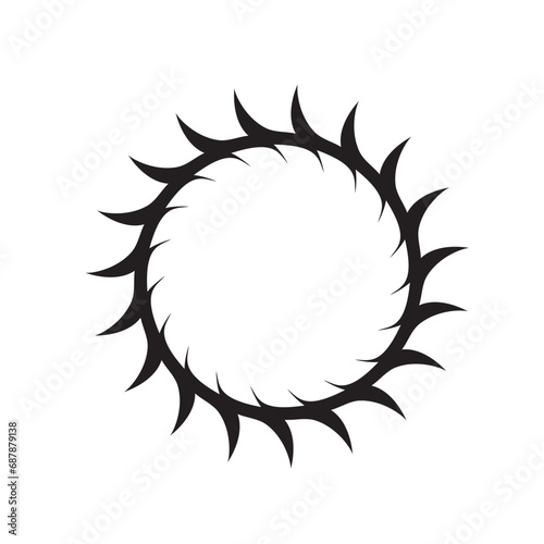Ornamental circular frame element for related graphic design purpose. 