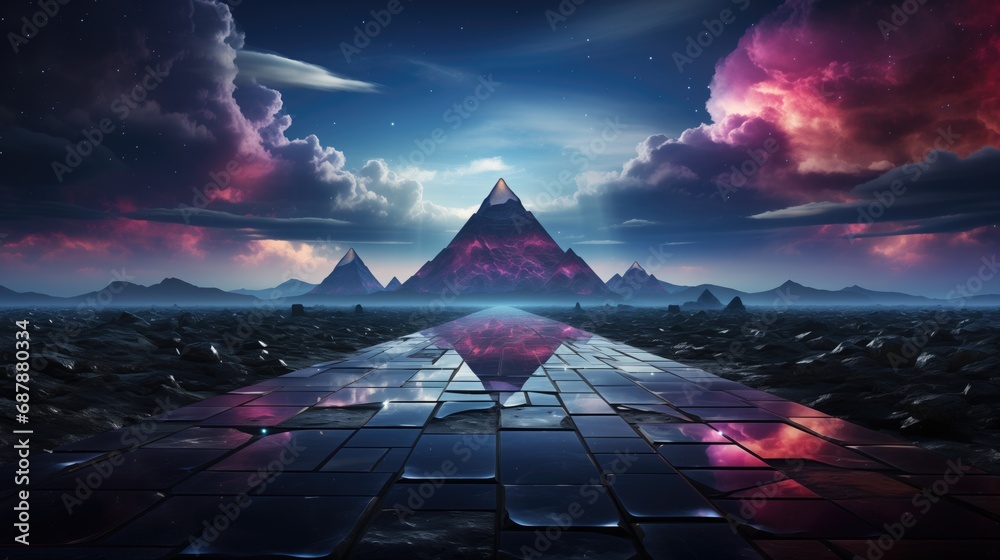 Retro Futurism Style Backgrounds showcase vintage visions of the future ...
