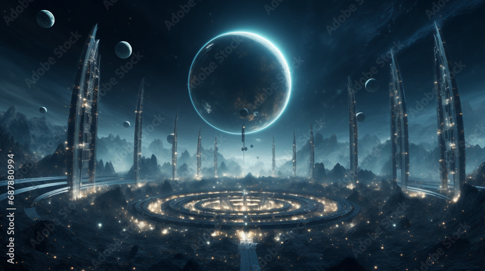 alien city in outer space
