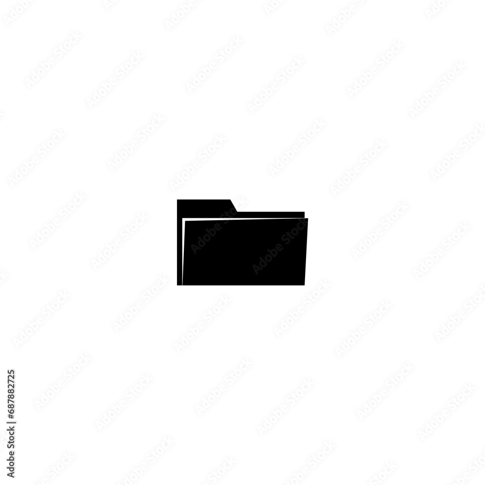 Folder icon Simple Sign isolated on white Folder icon Simple Sign isolated on white