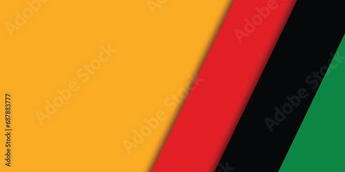 abstract colorful background, yellow, red, green and black, black history month, Juneteenth background 