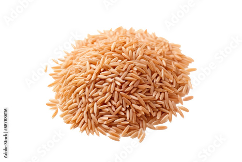 Whole Grain Harmony: The Delight of Cooked Brown Rice isolated on transparent background