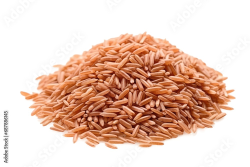 Golden Grains: Embracing the Nutrient-Rich Brown Rice isolated on transparent background