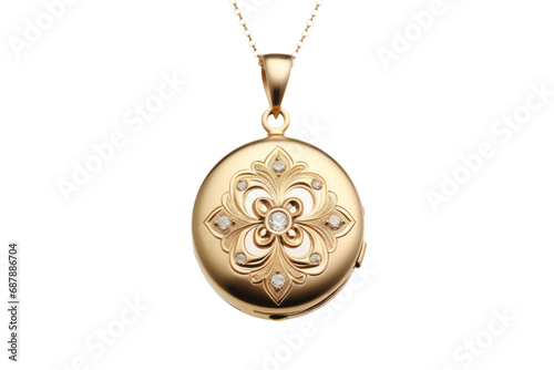 Personalized Adornment: The Customizable Locket Experience isolated on transparent background