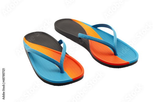 Beach Bliss: Embrace Comfort and Fashion with Trendy Flip Flops isolated on transparent background
