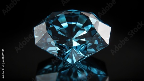 Blue diamond  jewel or gemstone.