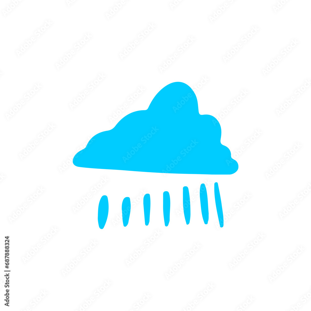 set of blue clouds with rain vector rain set of blue clouds with rain vector rain