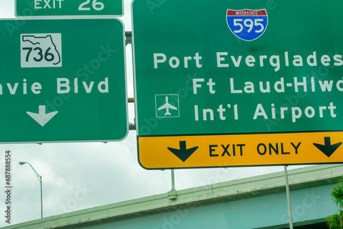 Port Everglades interstate traffic, Florida photo
