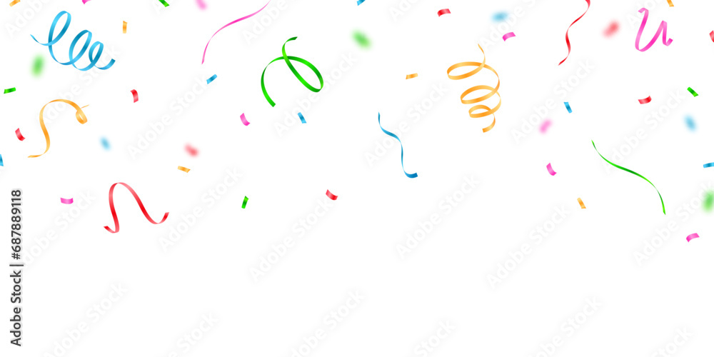 Fototapeta premium colorful confetti background for festival decoration vector illustration