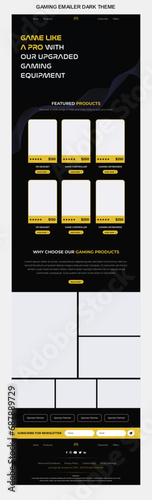 Gaming accessories emailer vector format