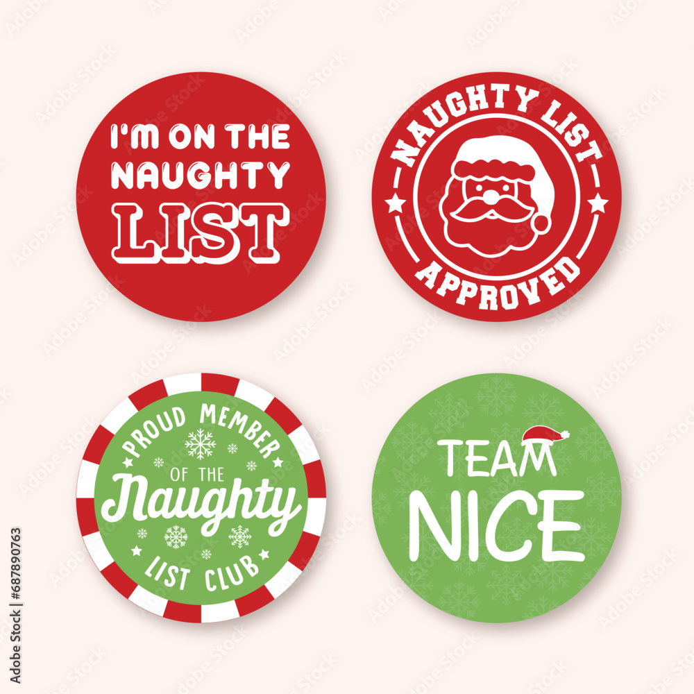 Editable vector labels/badges collection for Christmas season 