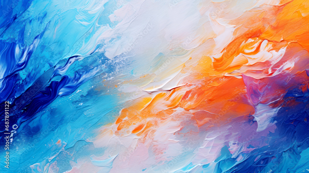 Oil paint with mixed colors abstract painting banner background