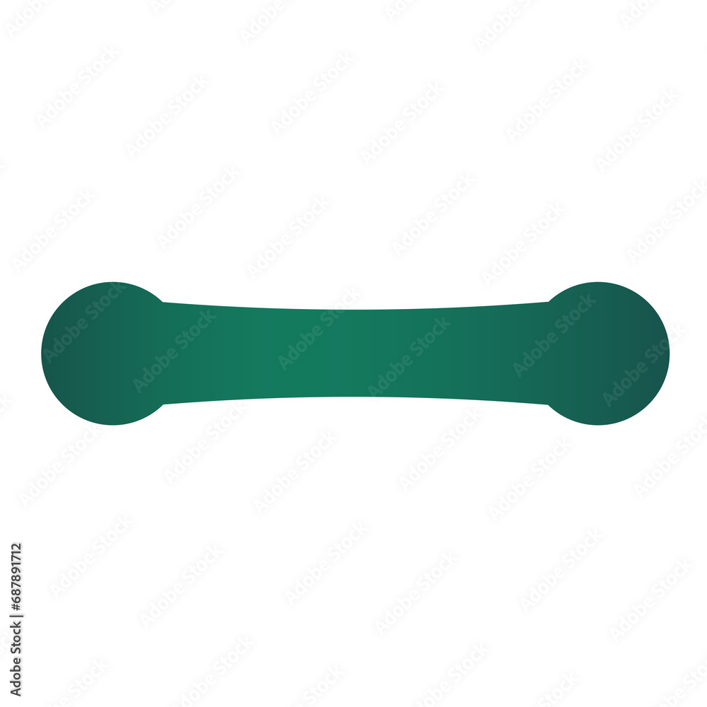 green double circle and banner bar