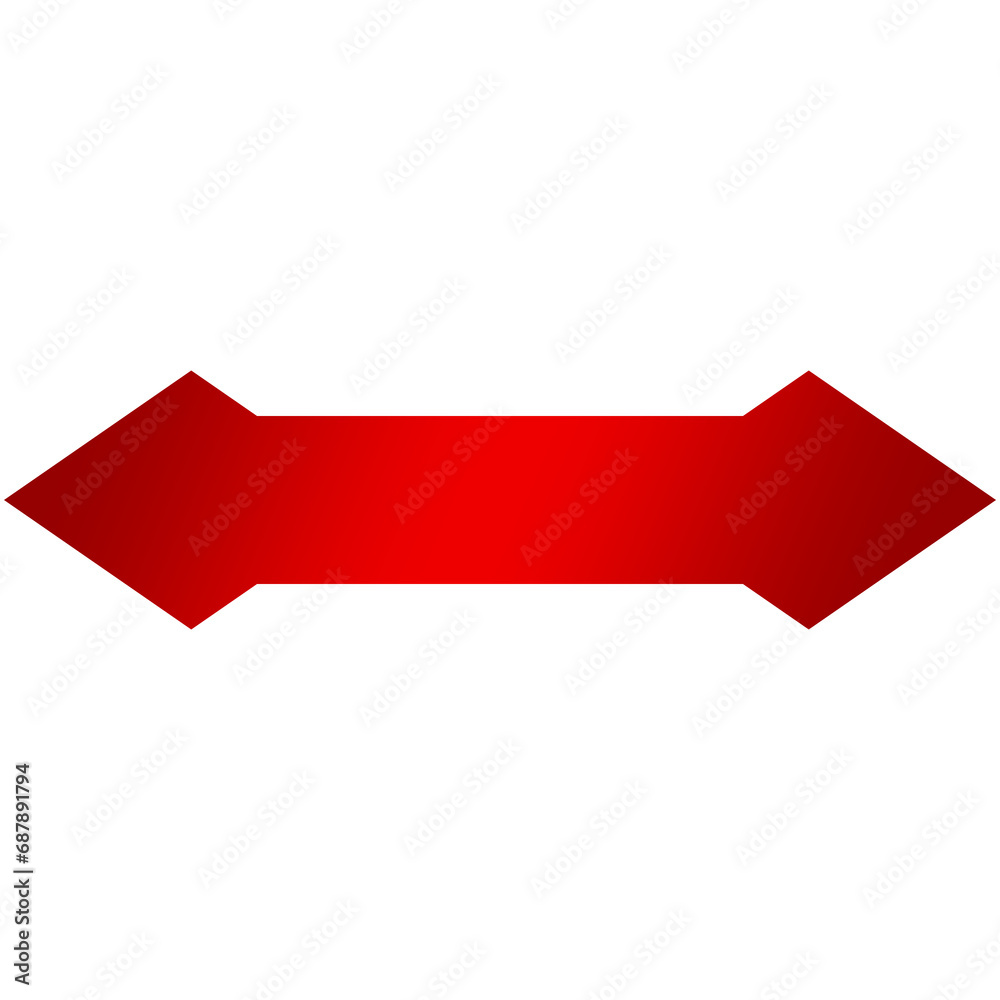red double arrow and banner bar red double arrow and banner bar