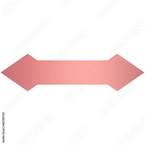 double arrow and pink banner bar