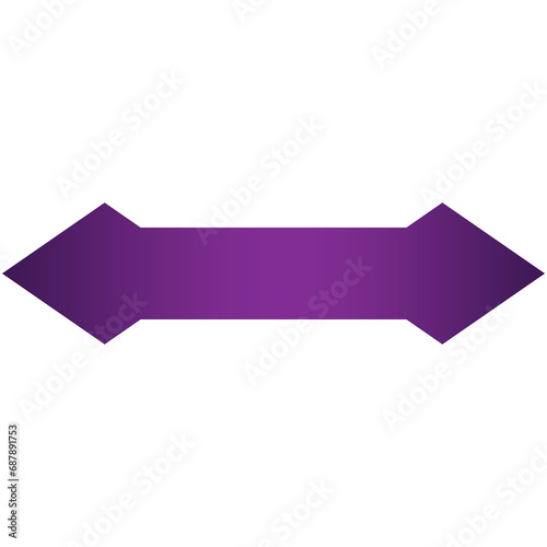 purple double arrow and banner bar
