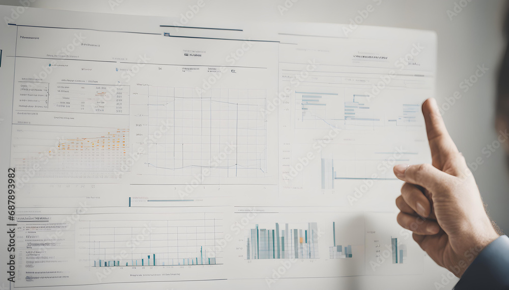 Person presenting and interpreting data Chart