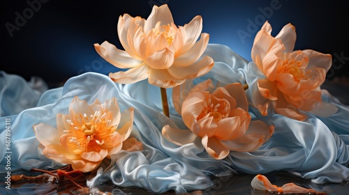 Virtual Fabric Lotus, HD, Background Wallpaper, Desktop Wallpaper © Moon Art Pic