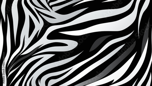 Zebra stripes. Full Seamless Zebra Tiger Stripes Animal Skin Pattern in Black And White Abstract Zigzag illustration for apparel dress clothes fabric print background photo