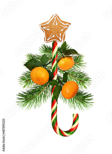 Christmas tree with caramel...