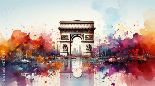 Arc of Triumph in Paris, France photo