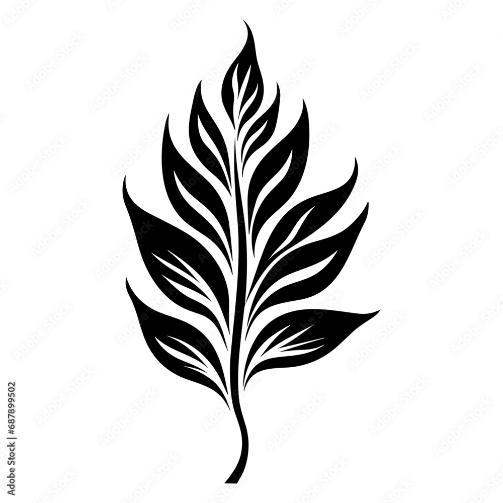 Icon Illustration of Leaf in Trendy Flat Isolated on White Background. SVG Vector

