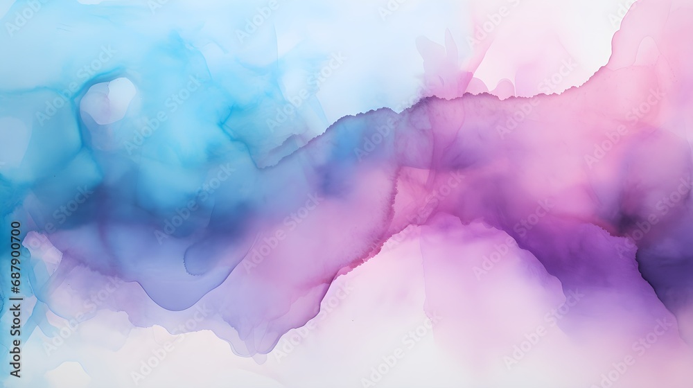 Abstract watercolor. Purple pink blue teal background. Generative AI