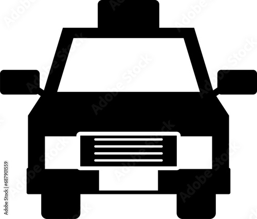 車・タクシーのシンプルなピクトグラムアイコン