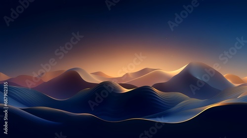 Abstract background with mountains. 3d rendering, 3d illustration.